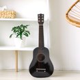 thumbnail image 4 of Guitarra acústica de 21 pulgadas, tamaño pequeño, portátil, de madera, para niños (negro), 4 of 6