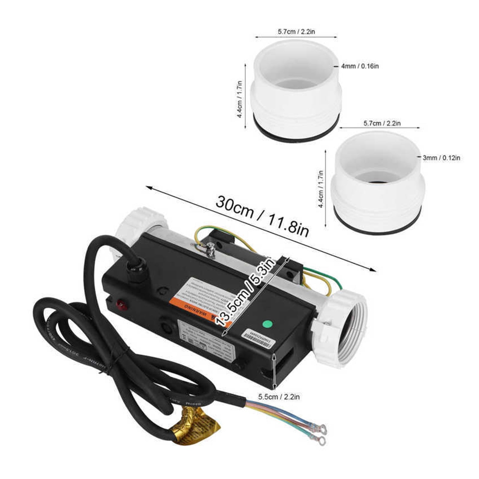 3KW Massage Bathtub Heater SPA Thermostat Circulating Heating Equipment Hot And Cold Tubs For Swimming Pool & Bath SPA ,Quiet Operation