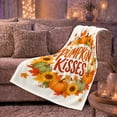 thumbnail image 6 of Pumpkin Kisses Farmhouse Autumn Harvest, Playful Rustic Scene, Warm Flannel Blanket for Ranch House and Living Room, Animal Lovers Thanksgiving Gift, Rustic Home Decor, 6 of 9
