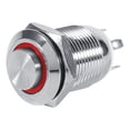 thumbnail image 4 of Pulsador De Metal LED Resistente Al Agua, Círculo De 12 Mm, Cabezal De Botón De Metal De Tipo Momentáneo, Duradero Para Interiores Y Exteriores, En Rojo, Verde, Azul,, 4 of 7