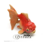 Little Critterz Fish - Fantail Goldfish "Fancy" - miniature porcelain figurine
