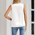thumbnail image 3 of Womens Silk Satin Tank Tops V Neck Casual Sleeveless Camisole Blouses Summer Basic Tank Shirt 2026 White L, 3 of 6