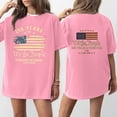 thumbnail image 2 of Cotton Short Sleeve T Shirt with We the People 250 Years Semiquincentennial 1776 2026 Print Loose Fit Crewneck Top for Women and Men Pink XL Pink XL, 2 of 5
