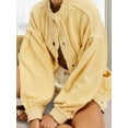 thumbnail image 4 of Womens Oversized Cardigan Long Sleeve Button Down Chunky Knit Loose Fall Sweater Coats Yellow M, 4 of 5