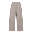thumbnail image 4 of JCCXIN Toddler Kids Girls Active Sweatpants Joggers Athletic Cargo Pants Baggy Straight Leg Drawstring Trousers With Pockets Fall Winter Casual Daily Wear Lovely Party Bottoms,Beige,5-6 Years, 4 of 7