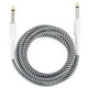 thumbnail image 2 of Cable de instrumento Cable de interconexión de audio estéreo con conector macho de 6,35 mm para guitarra eléctrica, bajo, teclado, mezclador, altavoz Enchufe blanco de 6,35 mm 1 m/3,3 pies, 2 of 10