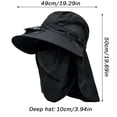 thumbnail image 2 of Solar Fan Hat with Wide Brim, Rechargeable Cooling Sun Hat for Outdoor Fishing Hiking, UV Protection Summer Cap for Men Women Khaki, 2 of 5