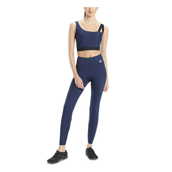JOSIE Womens Navy Stretch Pocketed Active Wear High Waist Leggings XL