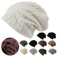 thumbnail image 4 of iHPH7 Slouchy Beanie Knit Slouchy Beanie Knit Beanie Hat Beanie Hats for Women Womens Winter Hat Warm Beanie Skull Cap Beanie White 1 One Size, 4 of 5