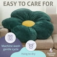 thumbnail image 2 of Butterfly Craze Daisy Lounge Flower Pillow - Medium 20 Inches, Cozy & Stylish Floor Cushion Perfect Seating Solution for Teens & Kids, Machine Washable Aesthetic Decor, Plush Microfiber, Dark Green, 2 of 6