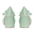 thumbnail image 4 of FSJ Women Elegant Bowknot Mary Jane Pumps Platform High Chunky Block Heels Adjustable Strap Buckle Dressy Party Club Shoes Size 16 Light Green, 4 of 4