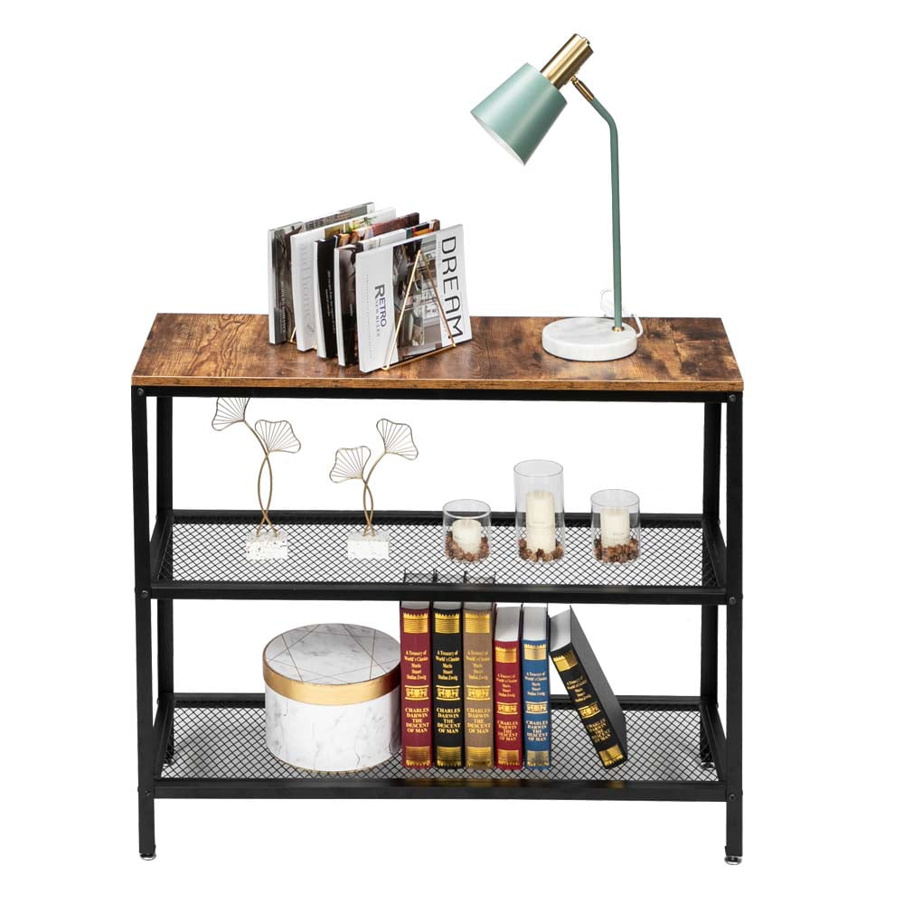 Lowestbes Industrial Console Table, Modern Entry Table with Shelf, Rectangle Wrought Iron Sofa Table, 3T Lowestbes Industrial Console Table, Modern Entry Table with Shelf, Rectangle Wrought Iron Sofa Table, 3T