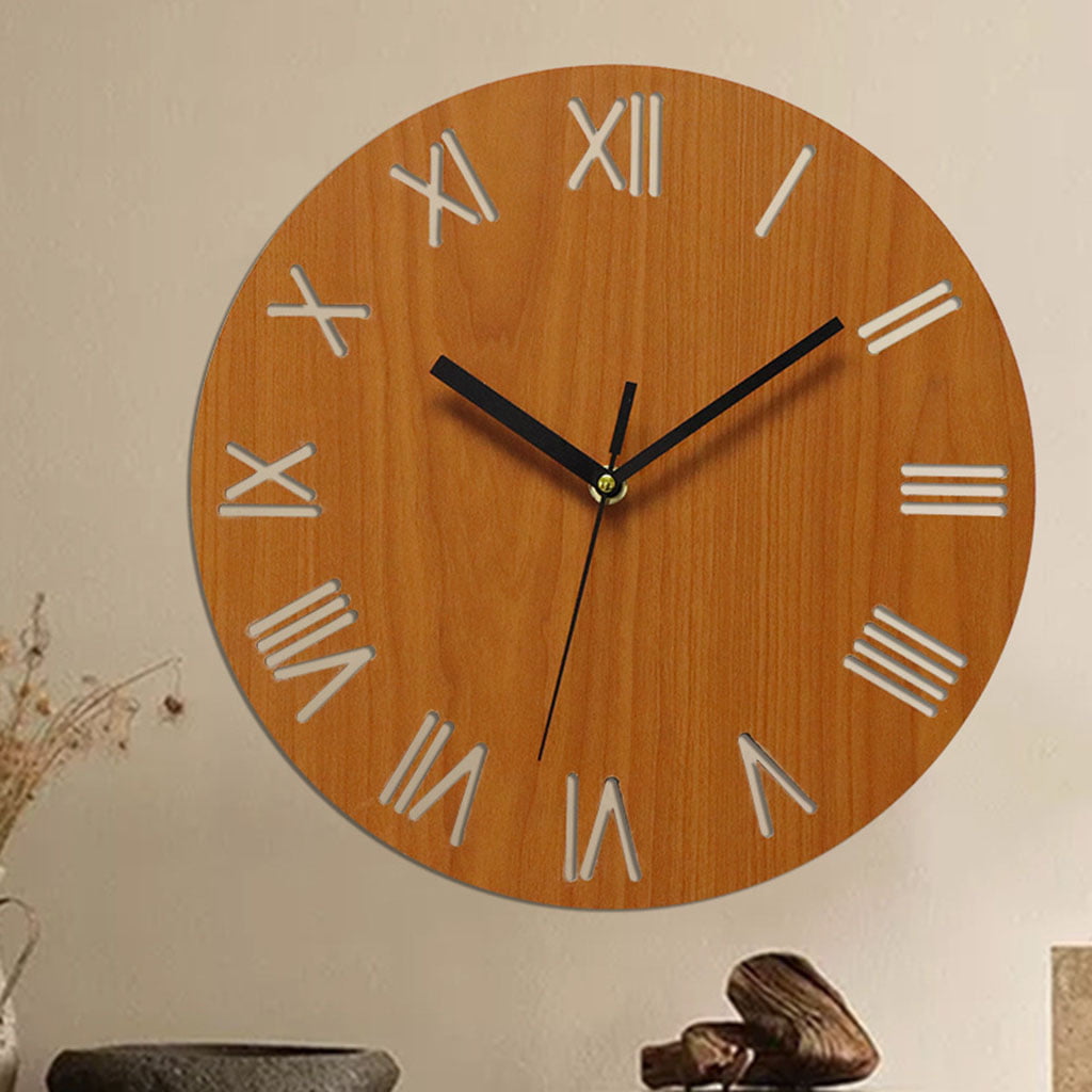 Clock Red Oak Unique 9.5 inch Handmade