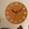 thumbnail image 4 of Reloj de pared de madera 30 cm para oficina Sunnimix Reloj de pared para sala de estar, 4 of 7