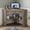 Grey, variant on 31.5" Triangle Corner Office Desk with Drawer and Open Storage Shelves, Farmhouse Computer Desk for Home Office