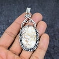 thumbnail image 3 of Adidev 30 Carat Natural Wild Horse Jasper Gemstone Oval Shape Beige Color 925 Sterling Silver Pendant for Women, 3 of 5
