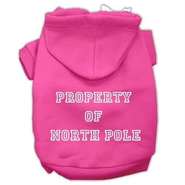 Propriété de Sérigraphie Pôle Nord Hoodies Rose Vif Taille S (10)