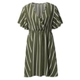 thumbnail image 4 of Sngxgn Women's Beach Dress Casual Vacation Short Summer Dresses(Army Green,XXXXL), 4 of 9