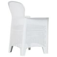 thumbnail image 2 of vidaXL 5 Piece Outdoor Dining Set Plastic White Rattan Look, 2 of 5