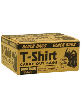 Jbhelth Black Disposable Garbage Bag Plastic Sturdy T Shirt Bags Thickened  Grocery Bags Durable 50Pcs New 