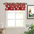 thumbnail image 2 of Christmas Balls Red Valances for Windows Winter Poinsettia Fir Tree Snowflakes Rod Pocket Curtain Valance Window Treatment Short Curtains for Kitchen Living Room, 60"x18", 2 of 5
