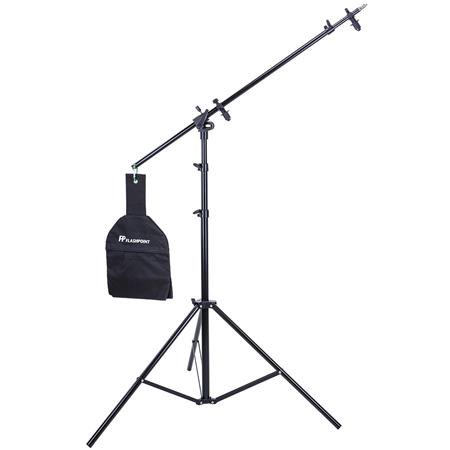 UPC: 0840014129942 | 11.5  Aluminum 5 Section Super Light Stand with Boom Extension and Reflector Holder Arm