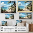 thumbnail image 5 of Designart "Aqua Marine Coastal Journey" Bicycle Picture Framed Canvas Art Print, 5 of 5