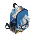 thumbnail image 2 of FORMRS School Backpack with Front Zippered Pocket 12" Student Travel Daypack, Abstract Snow Mountain, 2 of 6