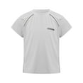 thumbnail image 3 of Manyakai Kids Girls Boys Dry Fit Sports T-Shirts Athletic Shirts Short Sleeve Activewear Tees Tops Gray 140, 3 of 6