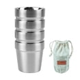 thumbnail image 1 of Outdoor Stainless Steel Cups Portable High Resistance Camping Picnic Cup Travel Stackable Cups Set, 1 of 7