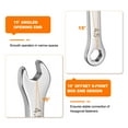 thumbnail image 5 of Uxcell 2pcs Thin Combination Wrench 4.5mm with 6-Point Ended & 15° Angled Open End, 5 of 7