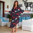 thumbnail image 4 of DISNIMO Women's Kaftan Maxi Dress Skull Rose Printed Batwing Sleeve V Neck Beach Swimsuit Cover Ups Loose Fit Bathing Suit Coverup Lightweight Caftan Dresses Soft Loungewear, 4 of 7