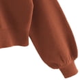 thumbnail image 4 of Jersey ZAFUL para mujer, cuello en V, manga larga, rojo ladrillo, XL, 4 of 6