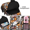 thumbnail image 4 of Sling Backpack,Halloween Icons Collage Pattern Sling Bag with Water Bottle Holder,Waterproof Sling Bag for Men/Women with Headphone Jack for Hiking,Travel, 4 of 6
