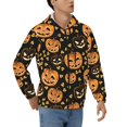 thumbnail image 4 of Zip Up Hoodies for Men - halloween pumpkins design Long Sleeve Comfrt Men'S Fashion Hoodies & Sweatshirts, Jackets for Men Hoodies Pullover Clothing Clothes with Pouch, 4 of 5