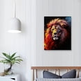 thumbnail image 3 of ONETECH  Lion Canvas Wall Art Framed Wall Decor for Men's Gift Lion Room Decor Colourful Pictures Animal Painting to Decorate Home,Office, Living Room Bedroom, 3 of 4