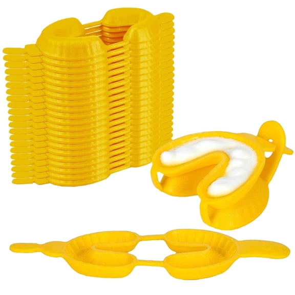 Disposable Dental Fluoride Trays, Dual Arch, 100 Pairs – Yellow