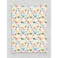 thumbnail image 1 of Cartoon Tapestry, Pale Color Cartoon Style Sparrow Kingfishers Hummingbirds and Heart Shaped Balloons, Wall Hanging for Bedroom Living Room Dorm Decor, 40W X 60L Inches, Multicolor, by Ambesonne, 1 of 2