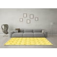 thumbnail image 3 of Ahgly Company Machine Washable Indoor Rectangle Trellis Yellow Contemporary Area Rugs, 7' x 9', 3 of 4