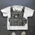 thumbnail image 1 of Camiseta grande con estampado de calle Harajuku para hombre, remera gótica 2024 con gráfico y2k, Top gótico armado de manga corta, 1 of 5