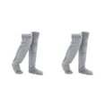 thumbnail image 2 of maskred Winter Warmth In Knee Socks Must-have For Freezing Temperatures Warm Socks Polyester Cozy Slipper Socks Winter Socks silver grey 2Set, 2 of 6