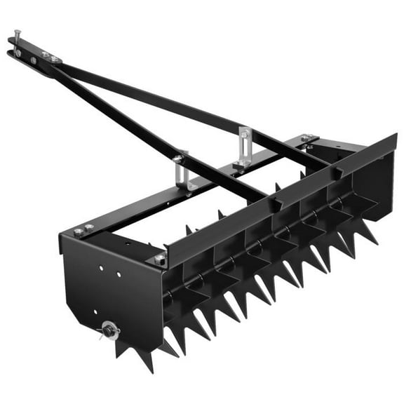 31 Inch Tow Behind Aerator, 90 LBS Heavy Duty Rolling Lawn Aerator, Manual Tow Behind Aerator with Rotary Spike for Lawn,Yard and Garden,