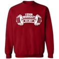 thumbnail image 2 of OXI Crewneck Sweatshirt - Your Workout is,Basic Casual Sweatshirts for Men's and Women Fleece Sweatshirt Long Sleeve- Antiquee Cherry Small, 2 of 2