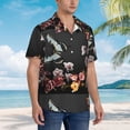 thumbnail image 5 of Goofa Butterfly with Fowers Hawaiian Shirt for Men, Unisex Summer Beach Casual Short Sleeve Button Down Shirts,Aloha Tropical Floral print shirt-XX-Large, 5 of 9