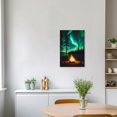 thumbnail image 4 of ZHONGYUTONG Northern Lights Wall Art Aurora Borealis Painting Forest Mountain Canvas Prints Nature Landscape Home Decor Framed (28.00" x 42.00"), 4 of 6