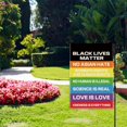 thumbnail image 4 of Lives Matter, Love is Love, Welcome Garden Flag Yard Decorations, 12 x 18 Inch Double Sided Outdoor Indoor Decor Flag, Inclusive Garden Flag, LGBTQ Flag, Equality Ally Yard Flag Gifts, 4 of 6