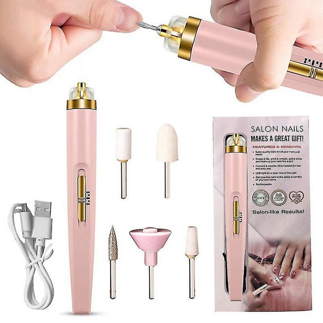 Taladro eléctrico para uñas, lijadora, máquina de manicura, molino para manicura con bolígrafo artístico ligero, herramientas para eliminación de Gel
