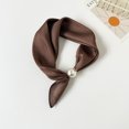 thumbnail image 2 of Bibifish Womens Pop‑On Pearl Necklace Scarf Magnetic Closure Silky Solid Neck Band Bag Charm Bag Accessory, 2 of 3