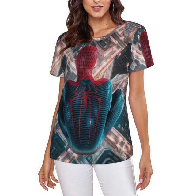 Spider-Man Women's Crew Neck Short Sleeve T-Shirt