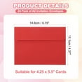 thumbnail image 2 of Uxcell 24ack Enveloppes A2, Enveloppes d'Invitation Rouges Auto-Scellantes pour Cartes Postales et Cartes de Mariage, 2 of 6